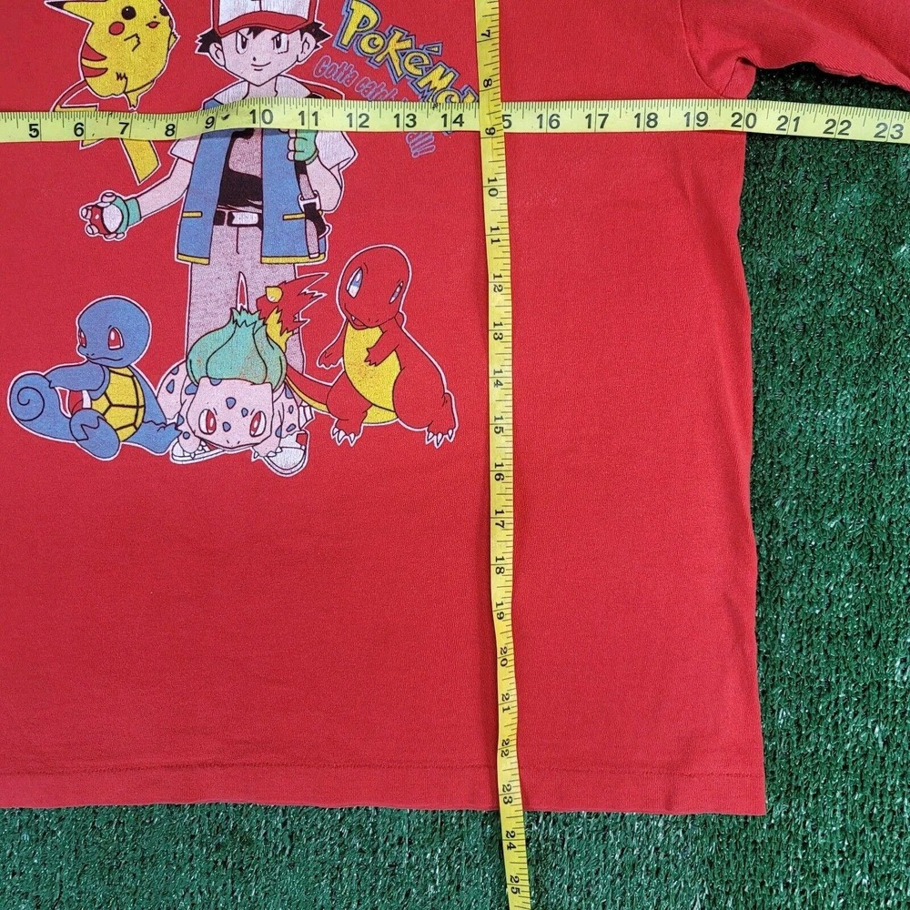 Vintage Pokemon Single Stitched Shirt Pikachu Ash Large Youth Nintendo BBS - Picture 10 of 10
